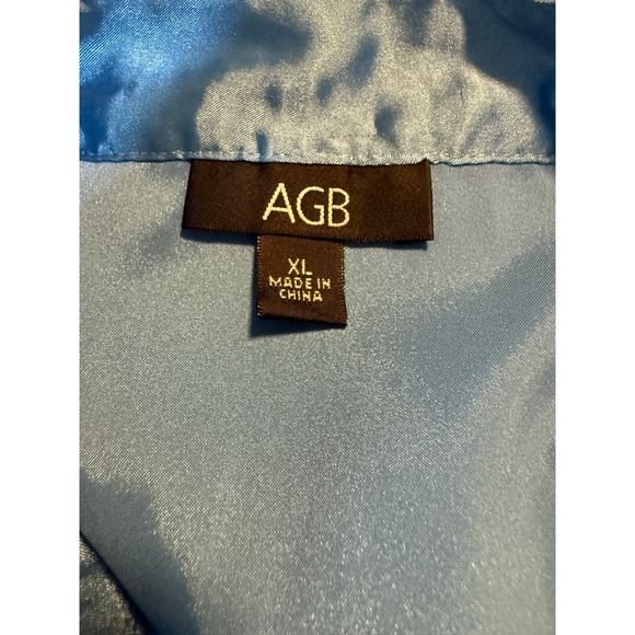 Blue Satin Pleated Short Sleeve Tunic Top XL shirt y2k boho whimsi dainty fairy - Picture 7 of 7